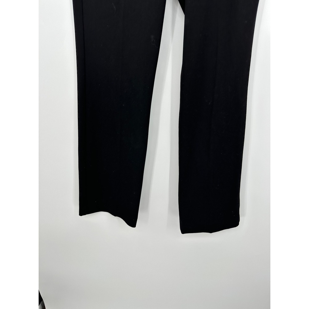 Express Editor Wide Leg Mid Rise Black Stretch Dress Pants Trousers Womens 4R - Picture 4 of 9